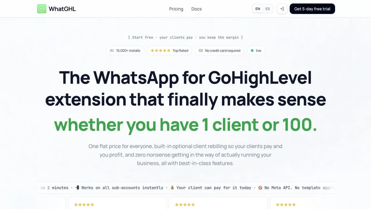 WhatGHL website